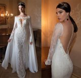 Berta Wedding Dresses Long Sleeve Shawl Lace Bridal Gowns Y1005