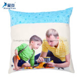 Soft Plush Single-Side Printing Pillow Cover with Cute Bear at The Other Side, Pink Color Sublimation Pillow Case