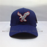 High Quality Navy Cotton Twill Elastic Sweatband Baseball Cap with Custom Logo