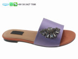 New Women Girls Pinapple Satin Slide Flat Sandal Shoes