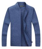 Men's acrylic Polyester Cardigan Sweater with 2 Side Pocket
