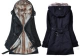 New Style Women 3 in 1 with Hood and Faux Fur Coats (17208)