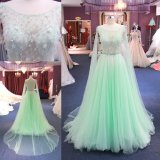 2018 Light Green Sheer Ladies Fashion Party Dress Evening Gown