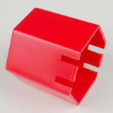 Red Plastic Trash Can Button