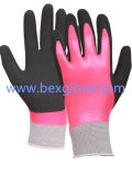 13 Gauge Nylon Liner, Latex Coating, Outer Layer Sandy Finish Glove