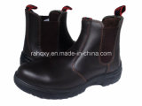 Smooth Leather Upper No Shoelace Safety Shoes (HQ01004)
