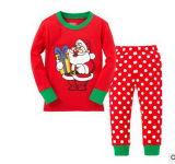 Childrens Red and Green Striped Christmas Pajamas