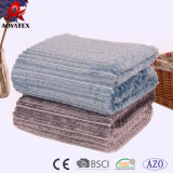 Super Soft Plain Color Cut Strip Flannel Fleece Blanket