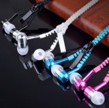 Onsale Metal Material Cheap Price Zipper Headset Earphone for Mobile