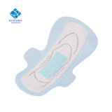 100 Cotton Blue Anion Women Sanitary Napkin with Double Wings