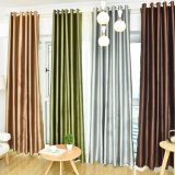 Modern Style Linen Embossing Blackout Window Curtain (12F0025)