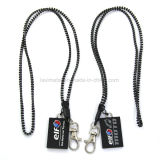 Custom Plastic Zipper Lanyard with Metal Snap Hook
