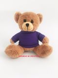 Plush Teddy Bear Cute Plush Teddy Bear with Purple T-Shirt