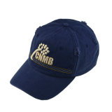 Wholesale Blue 6 Panels Sports Hat Cotton Washed Promotional Cap Unstructured Baseball Hat