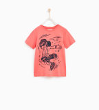 Fashion Boy's Sport T Shirt with Skateboarder Printed