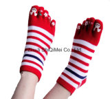 Factory Customized Colorful Design Five Toe Happy Socks