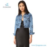 Embroidered Stars Denim Ladies Jeans Jackets (E. P. 733)