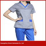 China Manufacture V Neck Nurse Uniforms Medical Scrubs Design (H26)