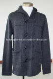 Men Fashion Turtle Neck Pure Sweater Zipper Jacket (10-0492)