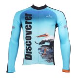 Blue Birds Tops Man's Long Sleeve Breathable Cycling Jersey