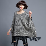 Women Fashion Herringbone Cotton Nylon Knitted Winter Shawl (YKY4526)
