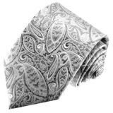 New Fashion Siliver Turkey Flower Pattern Woven Silk Neckties