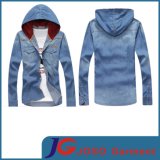 Street Trendy Long Sleeves Jeans Hoodies Men Coat (JC7043)