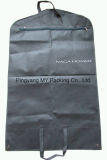 Nonwoven Zipper Suit Cover Garment Bag with Clear PVC Pockets