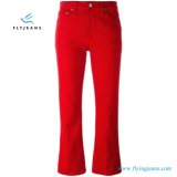 Fashion Bold Red Bootcut Funny Women Denim Jeans