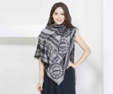 50%Wool &50%Silk Blended Scarf with Lurex