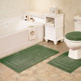 3 Pieces/PCS Bath Bathroom Shower Bathtub Toilet Rugs Carpets Door Floor Mats Sets
