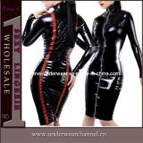 Sexy Fancy Leather Long Sleeves Dresses Party Costume (TP747)