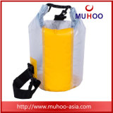 Yellow Waterproof PVC Sports Beach Bucket Dry Bag for Rafting