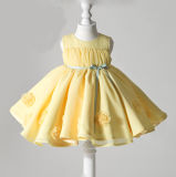 Yellow Organza Flower Girl Gowns