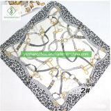 90*90cm 100% Silk Fashion Lady Square Scarf with Chain Printed