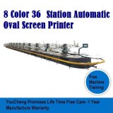 8 Color 36 Station Oval Screen Printing Machine for Fabric