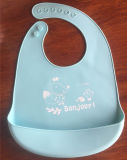 New Arrival Soft Customized Baby Silicone Bibs in Pink Blue