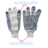 8+10oz PVC Dotted Drill Cotton Glove Working Glove-2203