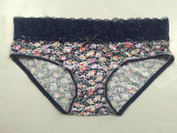 Fashion Aop Lady Panty Woman Underwear with Lacy