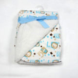 Twice Brushed Printed Micro Mink and Sherpa Baby Blanket