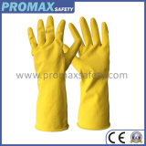 Waterproof Yellow Household Latex Rubber Garden Cleaning Kitchen Gloves
