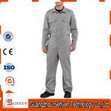 Factory 100% Cotton OEM Grey Anti-Acid Coverall with Short Sleeve