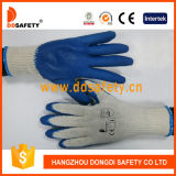 Ddsafety 2017 10 Gauge Economic Beige T/C Shell Blue Latex Working Safety Glove