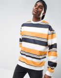 Custom Men's Oversized Sweatshirt with Stripe