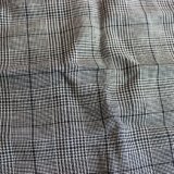 100% Linen Yarn Dyed Checked Fabric for Blouse
