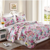 Printed Floral Cotton Patchwork Bedspread
