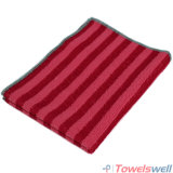 Red Stripe Microfiber Kitchen Dish Towel