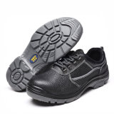 Black Leather Steel Toe Safety Shoes for Worker