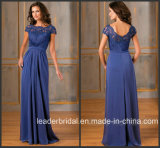Cap Sleeves Blue Mother Party Prom Formal Gown Long Evening Dresses B1450