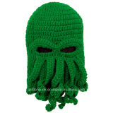 Unique Octopus Mask Hand Crochet Made Knitting Knitted Winter Hat